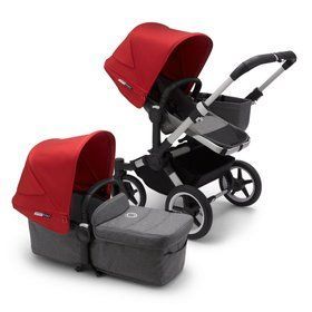 Універсальна коляска 2в1 Bugaboo Donkey 3 Mono Alu/Grey Melange-Red