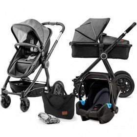 Универсальная коляска 3в1 Kinderkraft Veo Black/Gray