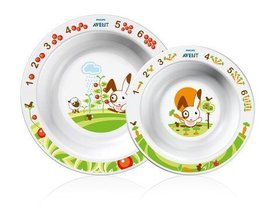 Набор детских тарелок Avent 2 шт 6+ SCF708/00