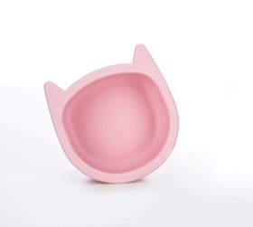 Силиконовая миска детская FreeOn Kitty, розовая