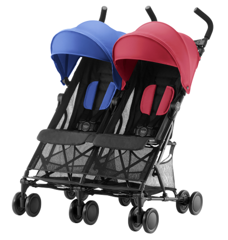 Прогулянкова коляска Britax Holiday Double Red/Blue Mix