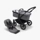 Универсальная коляска 2в1 Bugaboo Donkey 5 без капюшона (шасси Black/ текстиль Grey Melange)