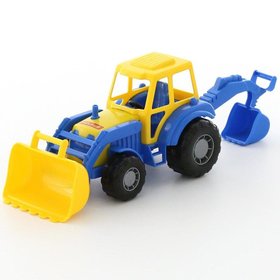 Игрушка Polesie "Мастер", трактор-экскаватор сине-желтый (35318-1)