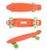 Детский скейтборд GO Travel (оранжевый - зеленые прозрачные колеса)