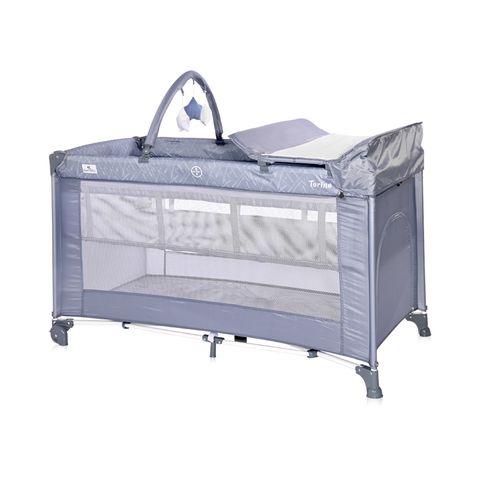 Манеж-кровать Lorelli Torino 2L Plus Silver blue