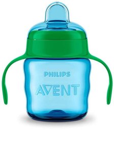 Чашка-непроливайка Avent з м'яким носиком блакитна 200 мл 6+ 1 шт. SCF551/05