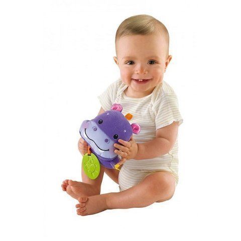 Мягкая погремушка-подвеска Бегемотик/Львенок в ас. Fisher-Price (R9676)