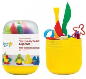 Міні-набір для ліплення Genio Kids Тісто-пластилін 6 кольорів TA1065V