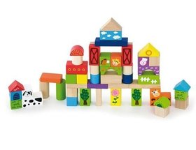 Набор строительных блоков Viga Toys Ферма (50285)