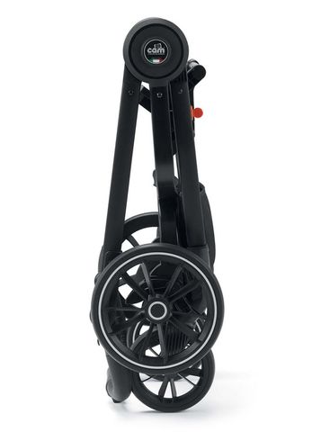 Универсальная коляска 2в1 Cam Techno Softy синий с глиттером/рама черный карбон 805T/V98/977/513K