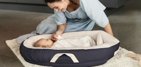 Кокон для сна с ограничителем Voksi Baby Nest Premium Dark Grey