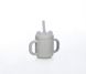 фото Силіконова чашка FreeOn з ручками і соломинкою, сірий
