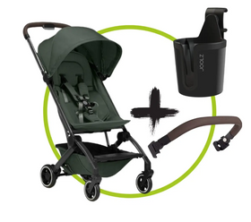 Коляска прогулочная Joolz Aer+ с бампером и подстаканником Forest green (310480)