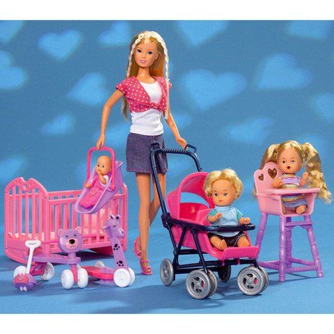Кукла Steffi с детьми и аксессуарами Simba 5736350
