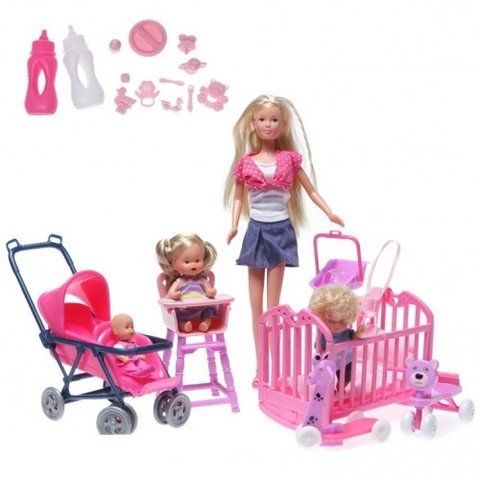 Кукла Steffi с детьми и аксессуарами Simba 5736350