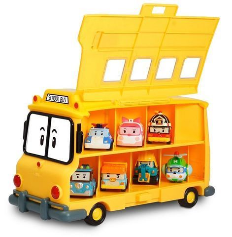 Robocar Poli Кейс-гараж школьный автобус Скулби 83148