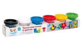 Набор для детского творчества Genio Kids Тесто-пластилин 6 цветов (TA1009V )