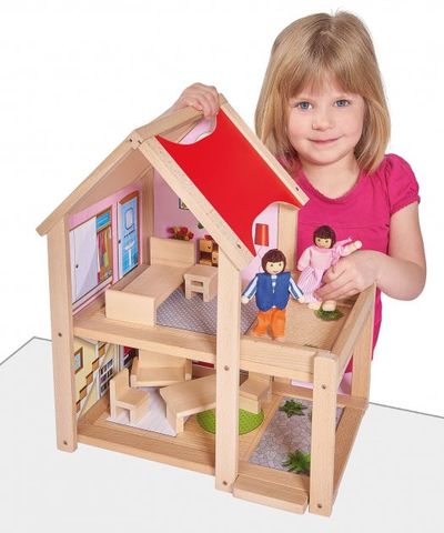Кукольный домик Eichhorn с 2-мя куклами 100002501