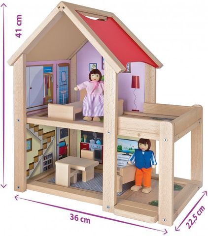 Кукольный домик Eichhorn с 2-мя куклами 100002501