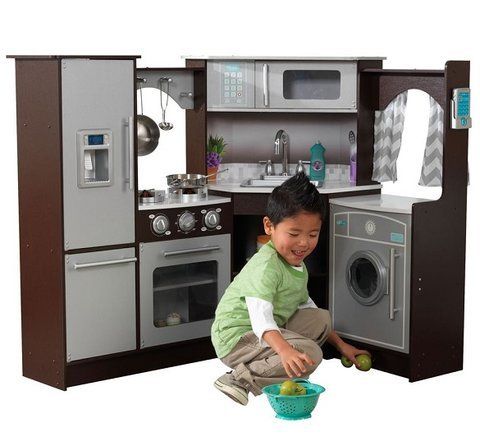 Детская кухня угловая KidKraft Espresso (53365)