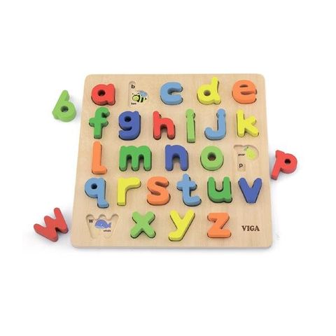 Деревянный пазл Viga Toys Английский алфавит, строчные буквы 50125