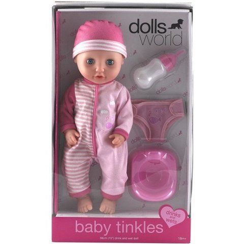Кукла DollsWorld Малыш Пи-Пи, который мочит памперс (38 см)