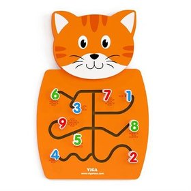 Игрушка настенная Viga Toys Кот с цифрами 50676