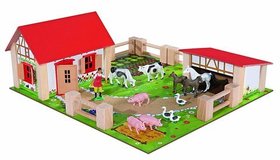 Игровой набор-конструктор Ферма с животными Eichhorn 4304