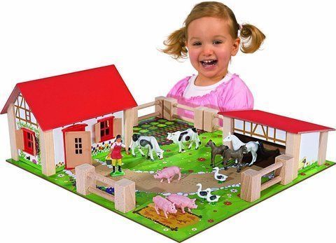 Игровой набор-конструктор Ферма с животными Eichhorn 4304