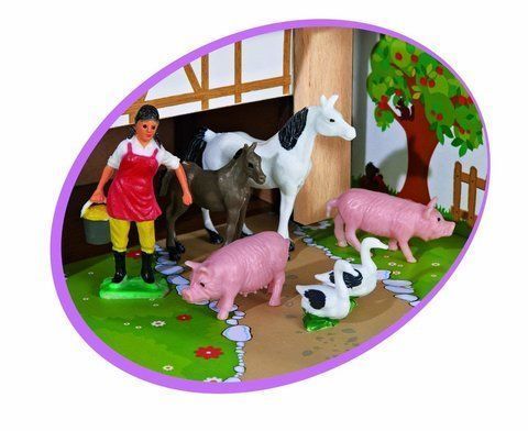 Игровой набор-конструктор Ферма с животными Eichhorn 4304
