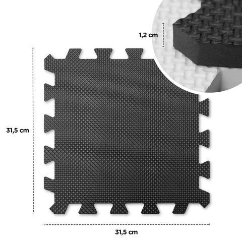 Розвиваючий килимок-пазл Kinderkraft Luno Black