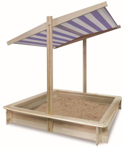 Деревянная песочница для детей с крышей Free2Play 120x120x120 см
