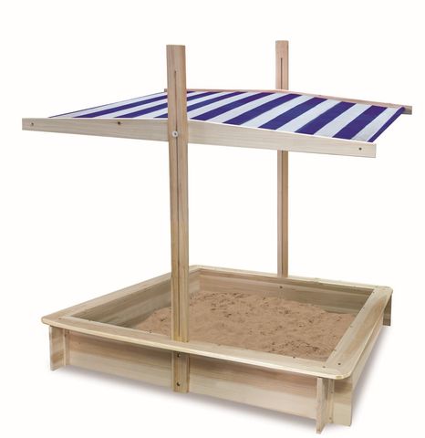 Деревянная песочница для детей с крышей Free2Play 120x120x120 см