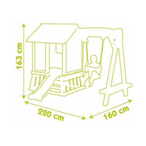 Дитячий будиночок з гіркою та гойдалкою Smoby (810601)