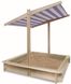 фото Деревянная песочница для детей с крышей Free2Play 120x120x120 см