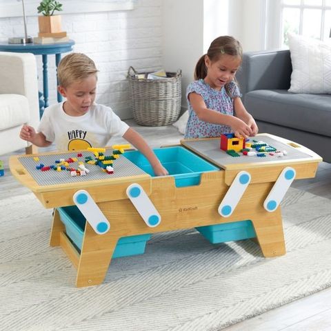 Деревянный игровой стол для конструкторов KidKraft Building Bricks 17512