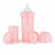 Антиколікова пляшечка з силіконовою соскою Twistshake 260мл (Pearl Pink) 78380