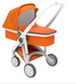 Класична коляска Greentom Upp Carrycot (White/Orange)