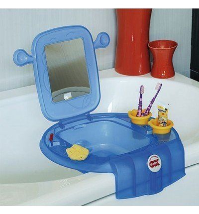 Умывальник с безопасным зеркалом OK Baby Space (синий)