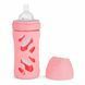 Скляна антиколікова пляшечка з силіконовою соскою Twistshake 260мл (Pastel Pink) 78582