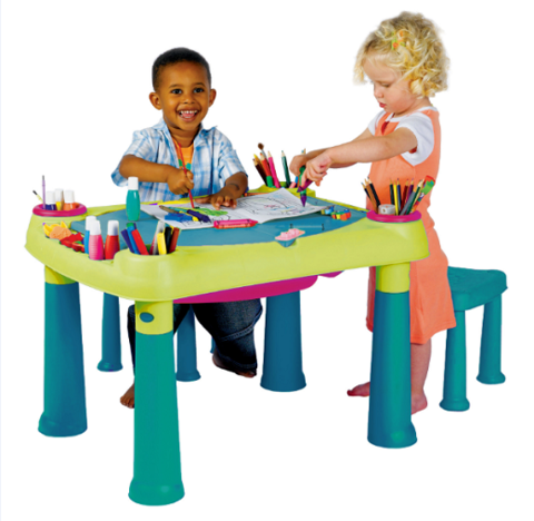 Детский столик для творчества + 2 табуретки Keter 17184184