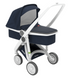 Класична коляска Greentom Upp Carrycot (White/Blue)