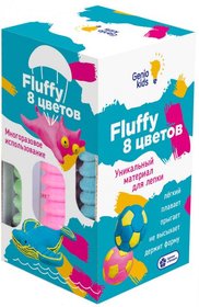 Повітряний пластилін для дитячого ліплення Genio Kids Fluffy (Флаффі) 8 кольорів TA1503
