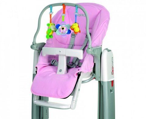 Набор для детского стульчика Peg-Perego Tatamia (чехол и игровая панель) розовый