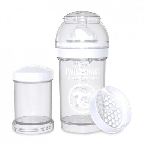 Антиколиковая бутылочка Twistshake 180мл (белый)