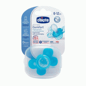 Пустышка Chicco Physio Comfort (силикон) (6-12м) (1 шт) голубой