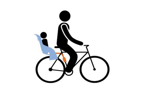 Детское велокресло на раму Thule Yepp Maxi Seat Post Black