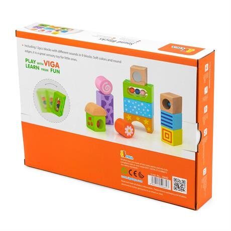 Дерев'яні кубики Viga Toys Брязкальця 50682