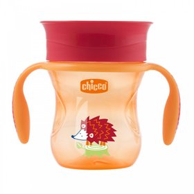 Чашка-непроливайка Chicco Perfect Cup 06951.30R (200мл/12м+) оранжевый