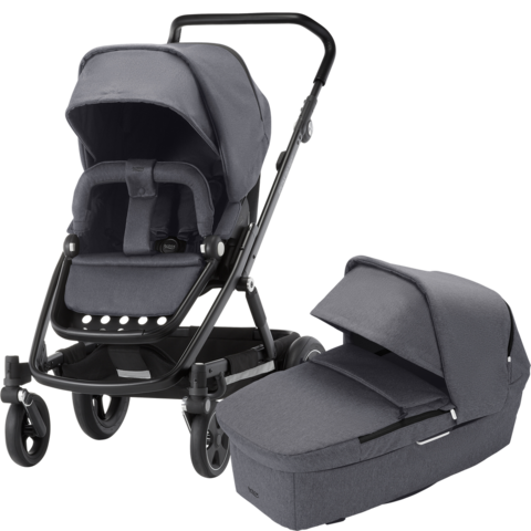 Коляска 2в1 BRITAX Go Next2 Graphite Melange Black